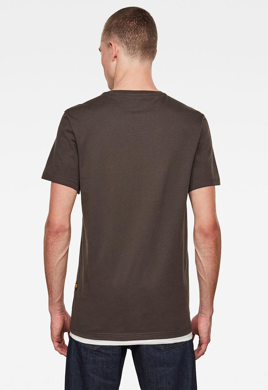 G-STAR - Raw. stripe graphic r t short sleeve - asfalt