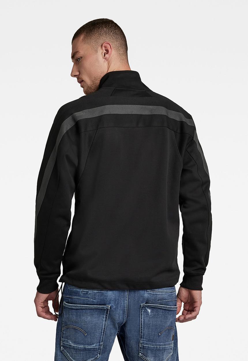 G-STAR - Astro wrap half zip sweater - dark black