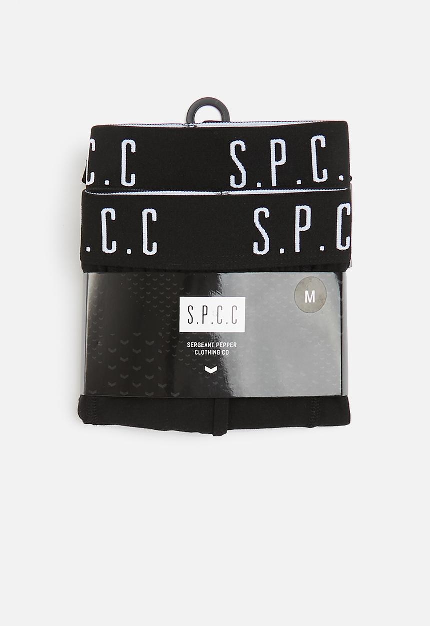 S.P.C.C - Emperador regular fit 2-pack boxer brief underwear  - black