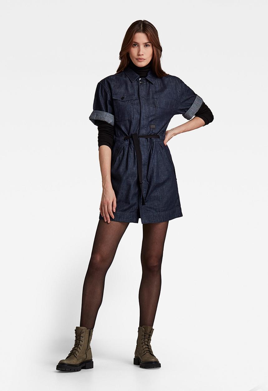 G-STAR - Army short sleeve dress - rinsed