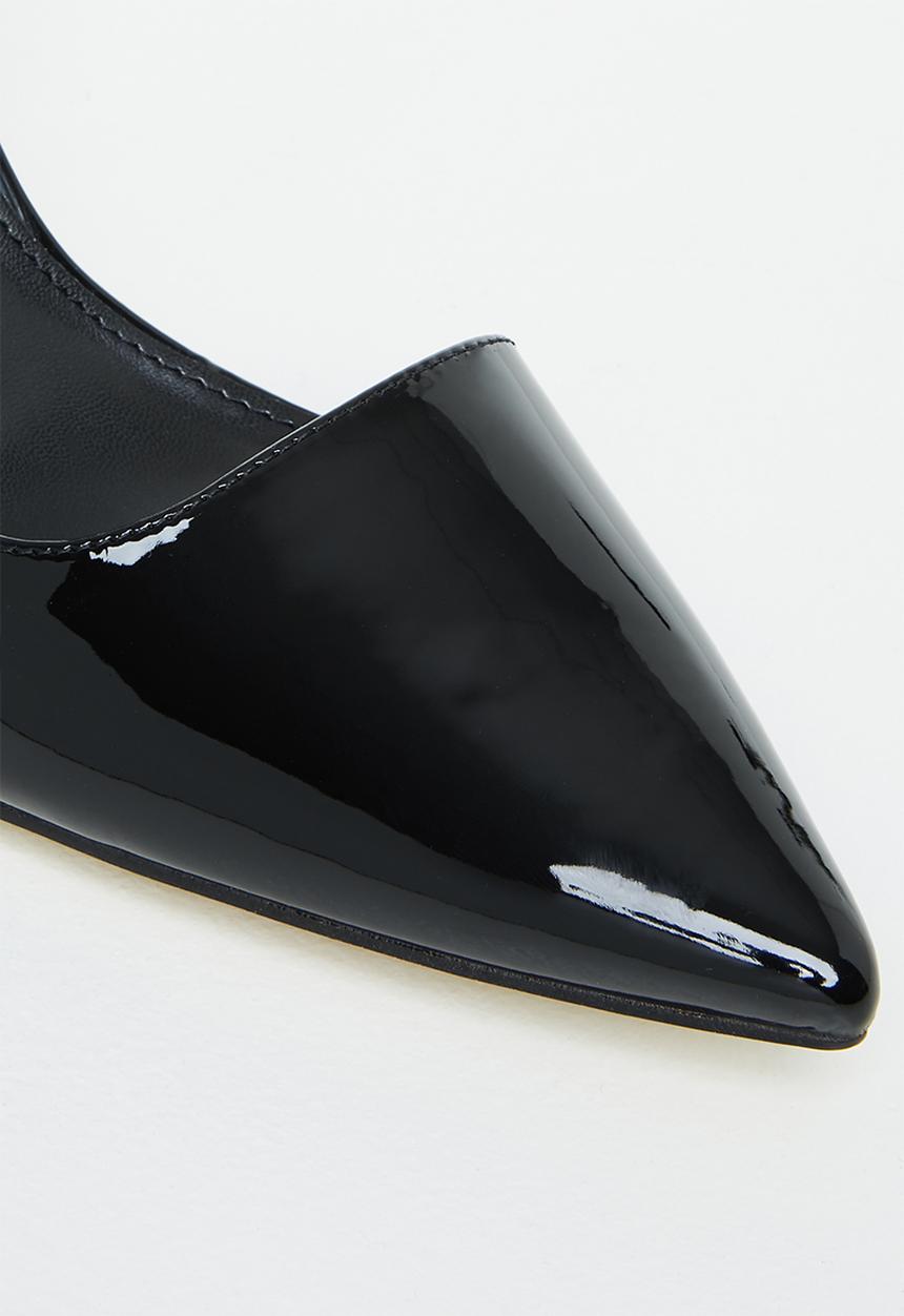 Plum - Lesedi barely there slingback heel - black