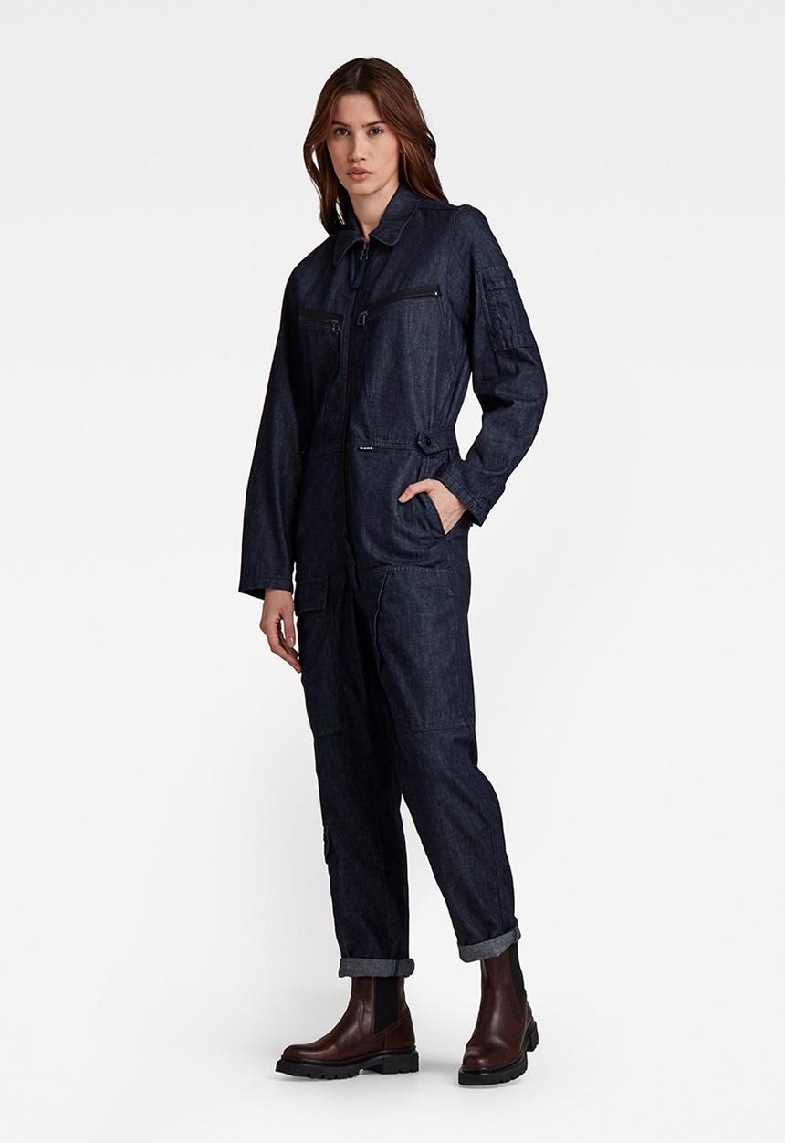 G-STAR - Multi zip winter jumpsuit - rinsed