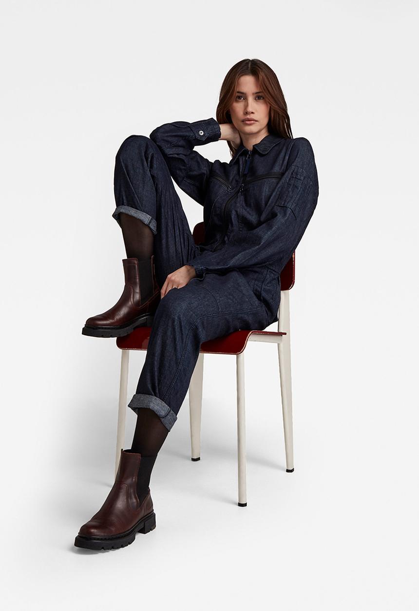G-STAR - Multi zip winter jumpsuit - rinsed
