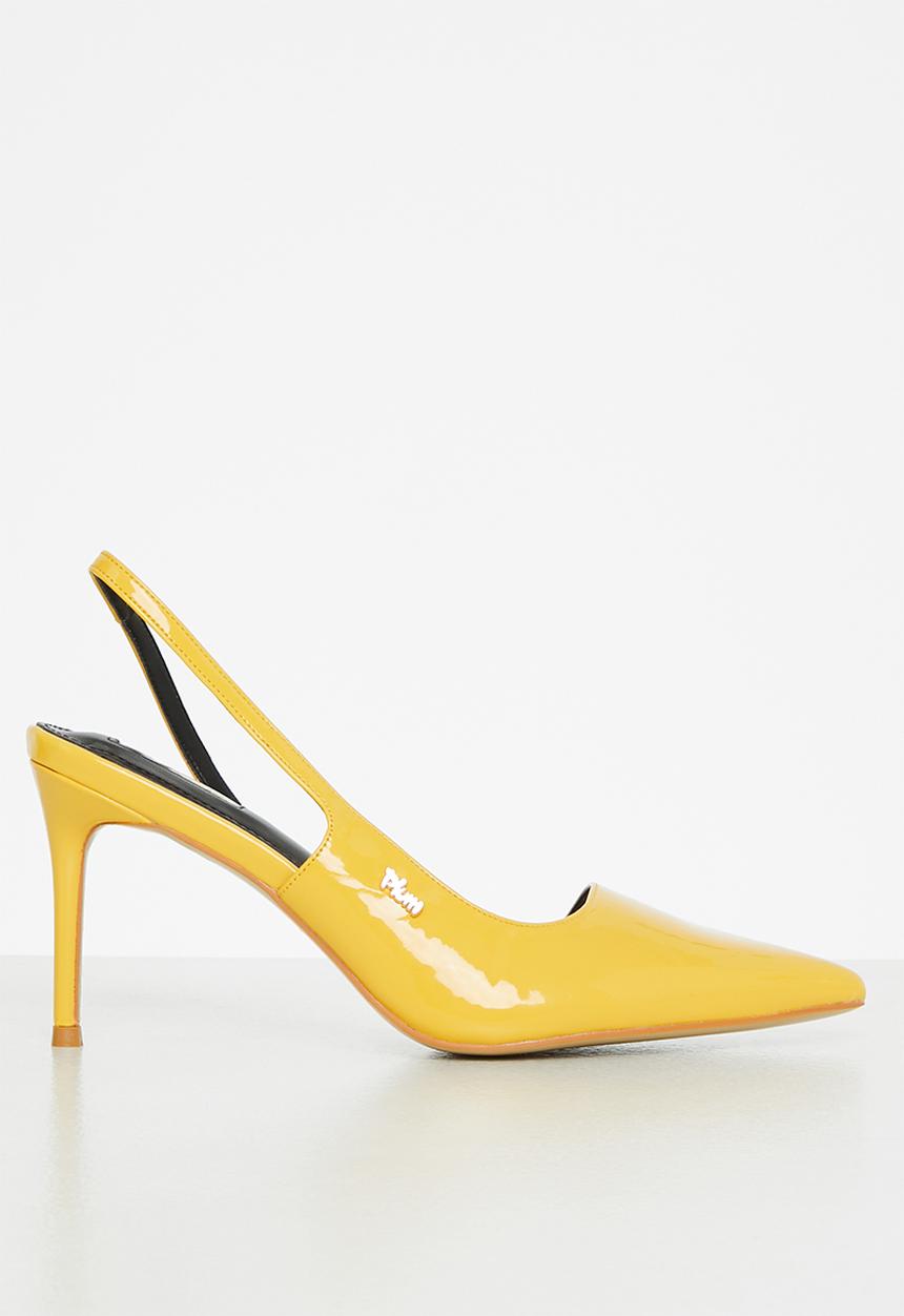Plum - Lesedi barely there slingback heel - yellow