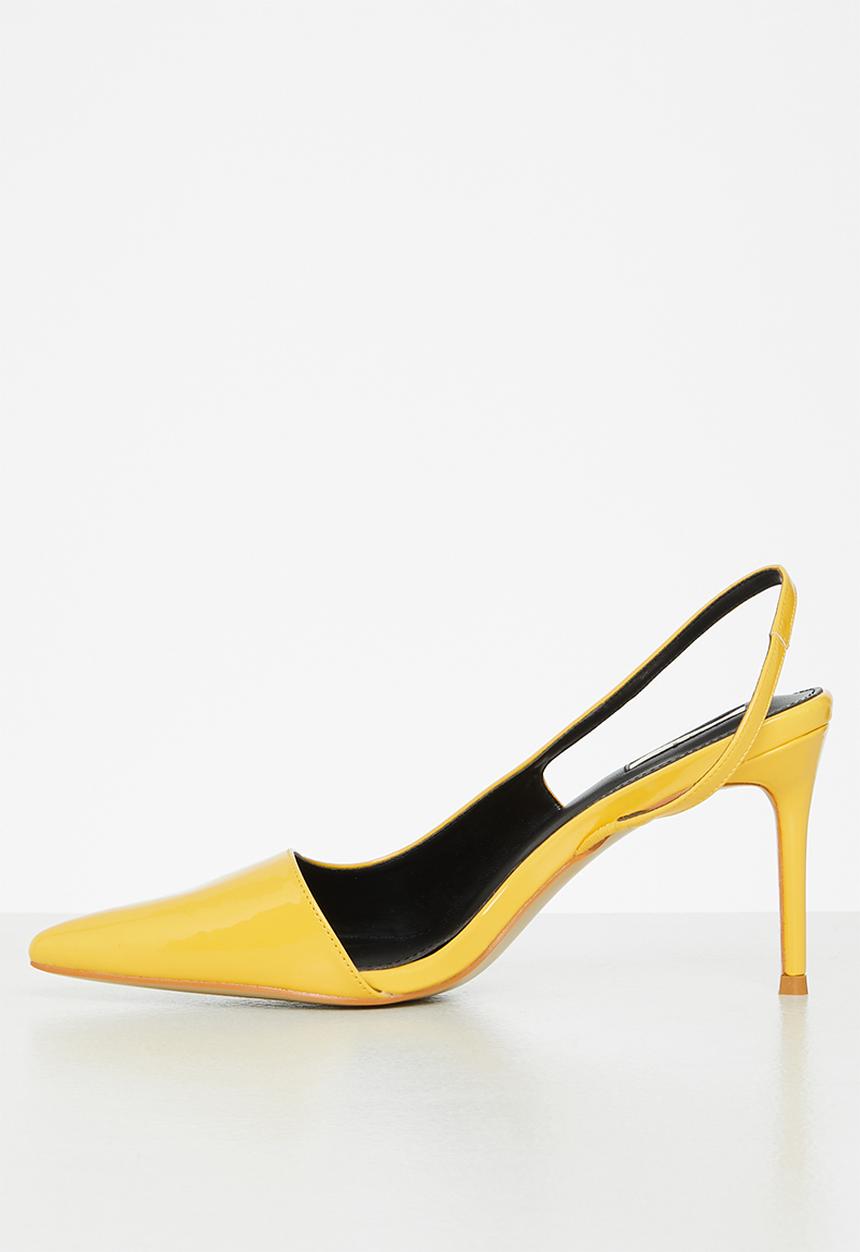 Plum - Lesedi barely there slingback heel - yellow