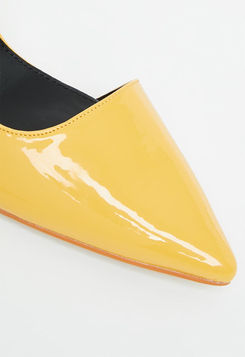 Plum - Lesedi barely there slingback heel - yellow
