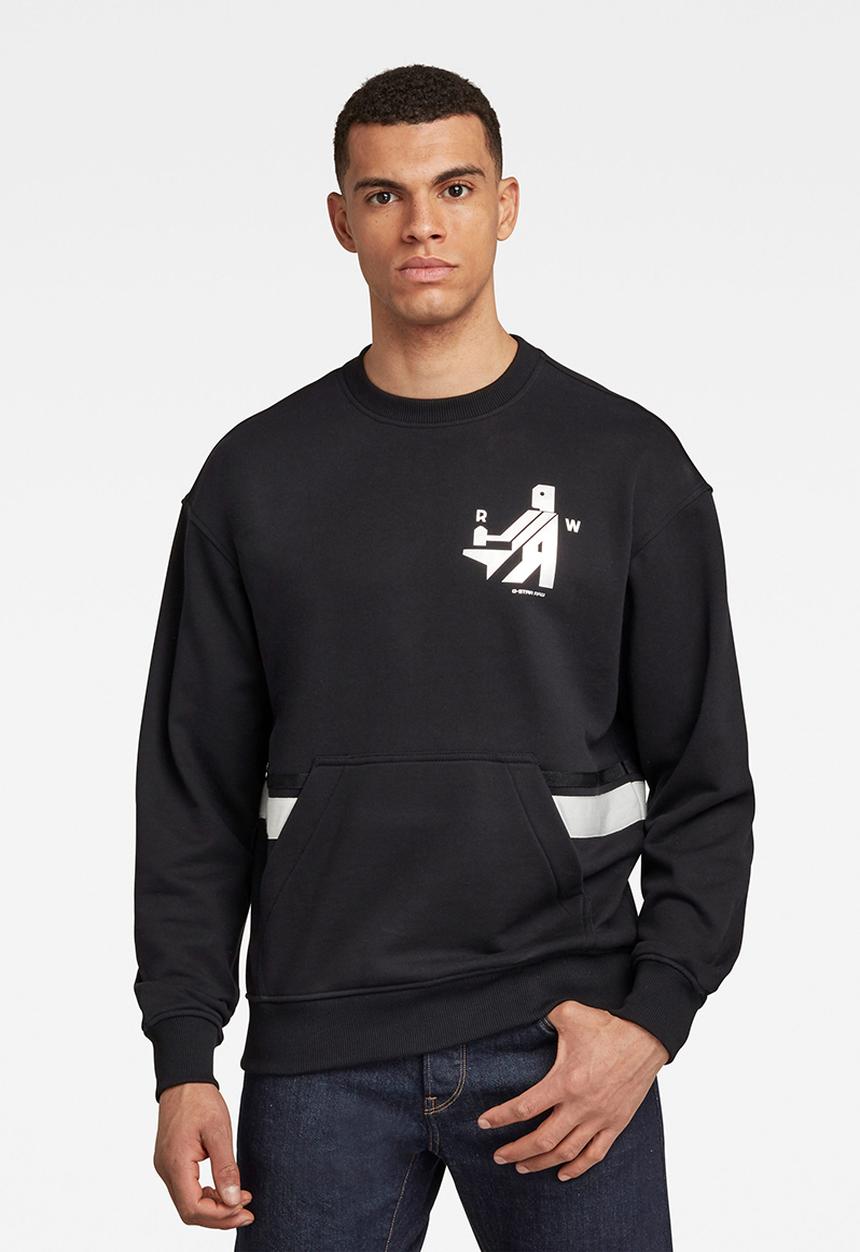 G-STAR - Hammer raw long sleeve sweat - dark black