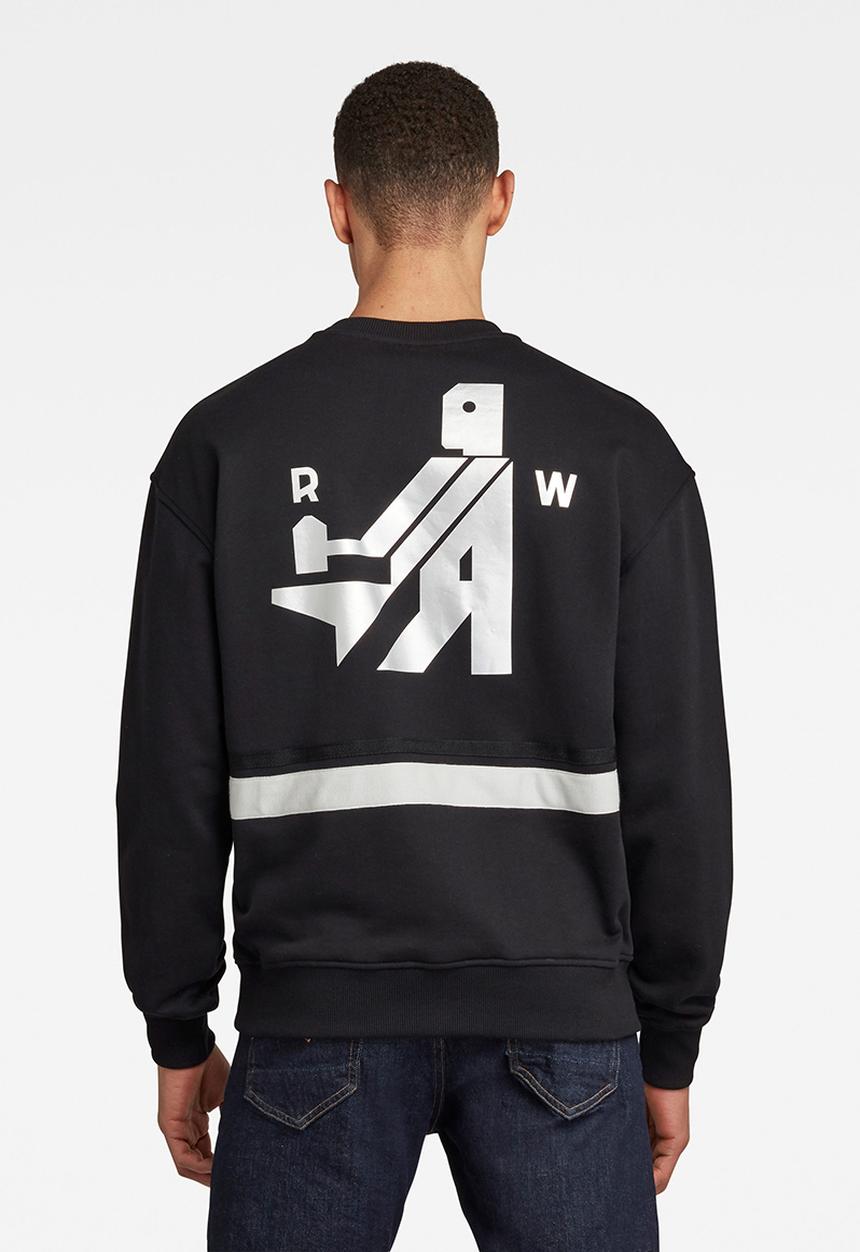 G-STAR - Hammer raw long sleeve sweat - dark black