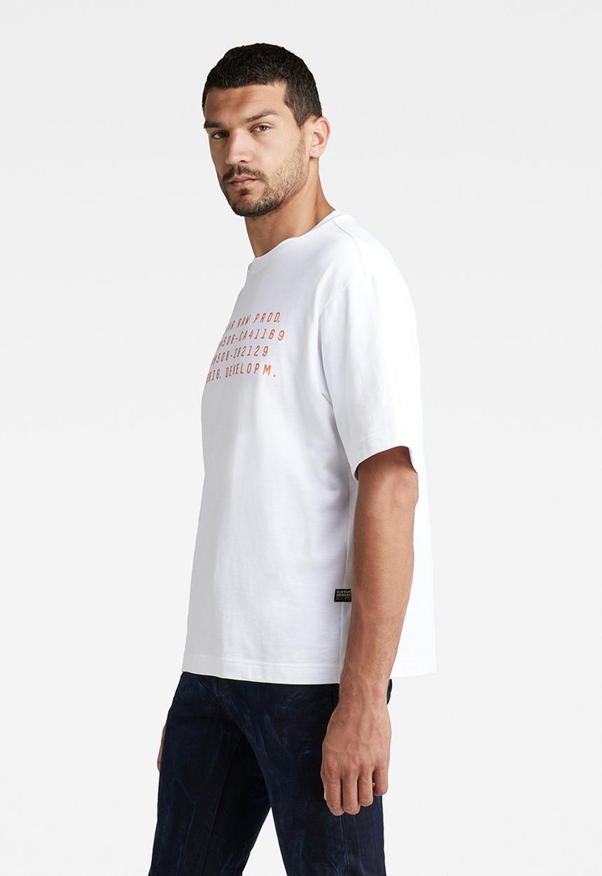 G-STAR - Text graphic loose r T-shirt - white