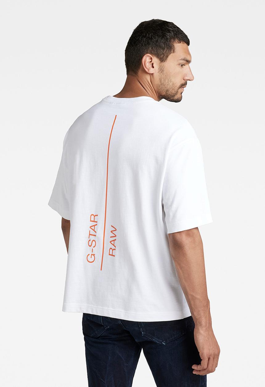 G-STAR - Text graphic loose r T-shirt - white