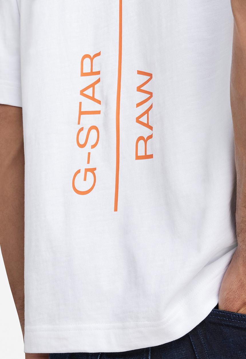 G-STAR - Text graphic loose r T-shirt - white
