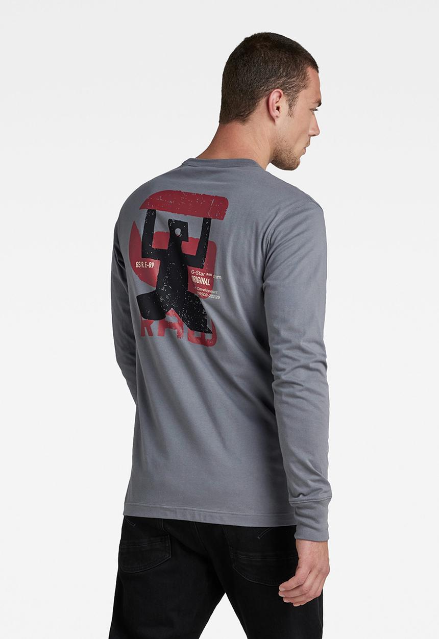 G-STAR - Back graphic T-shirt - granite