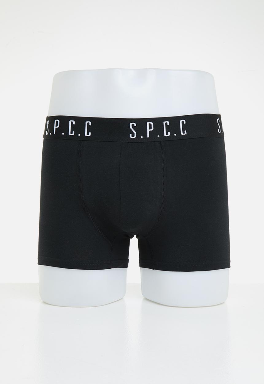 S.P.C.C - Emperador regular fit 2-pack boxer brief underwear  - black