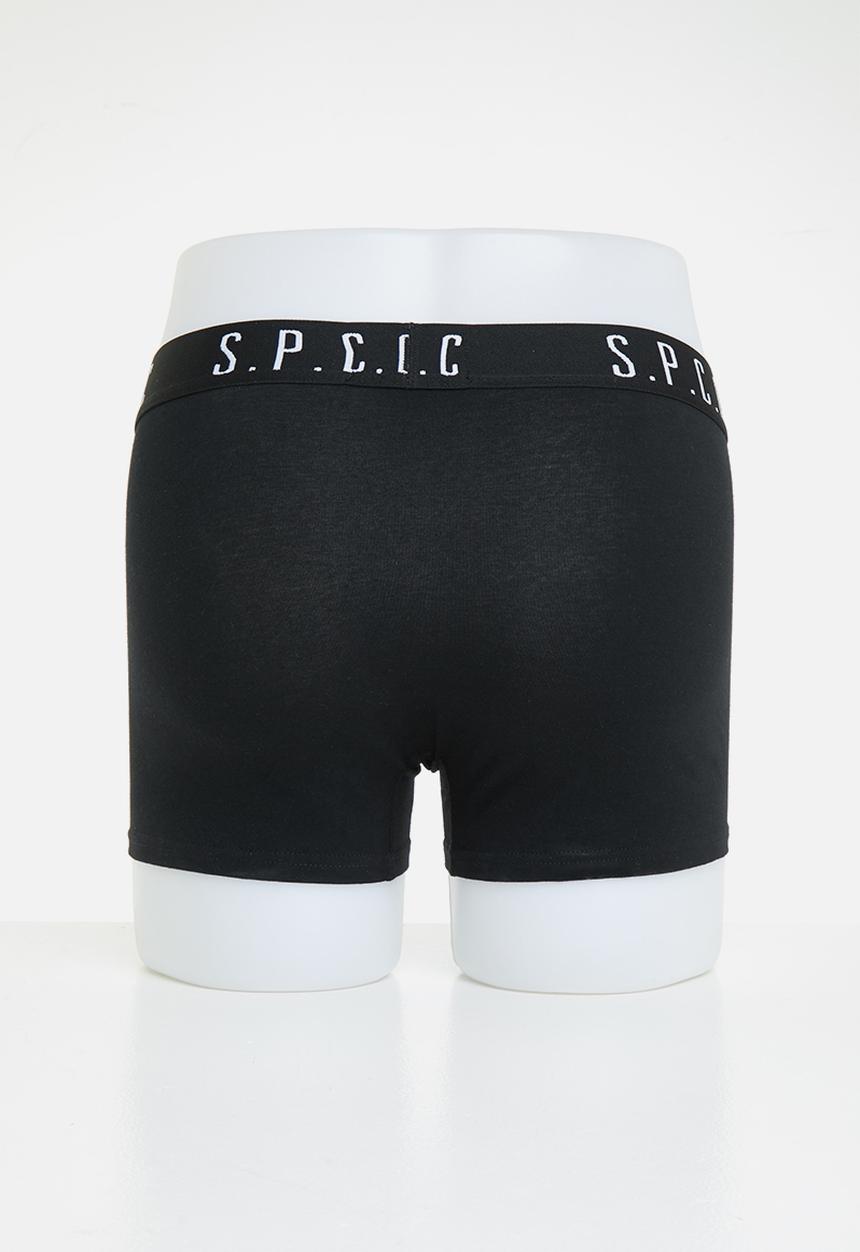 S.P.C.C - Emperador regular fit 2-pack boxer brief underwear  - black