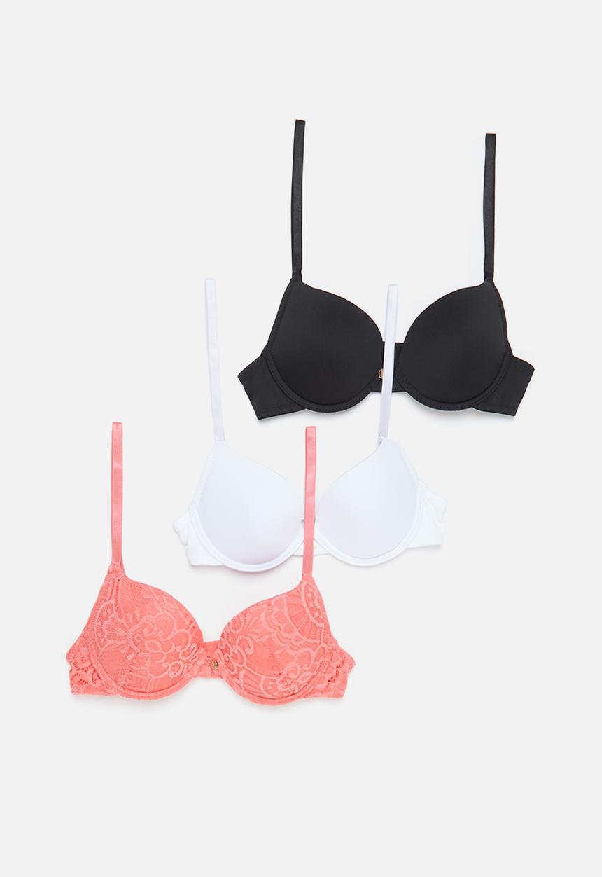 KANGOL - 3-Pack lace & mf bra - multi