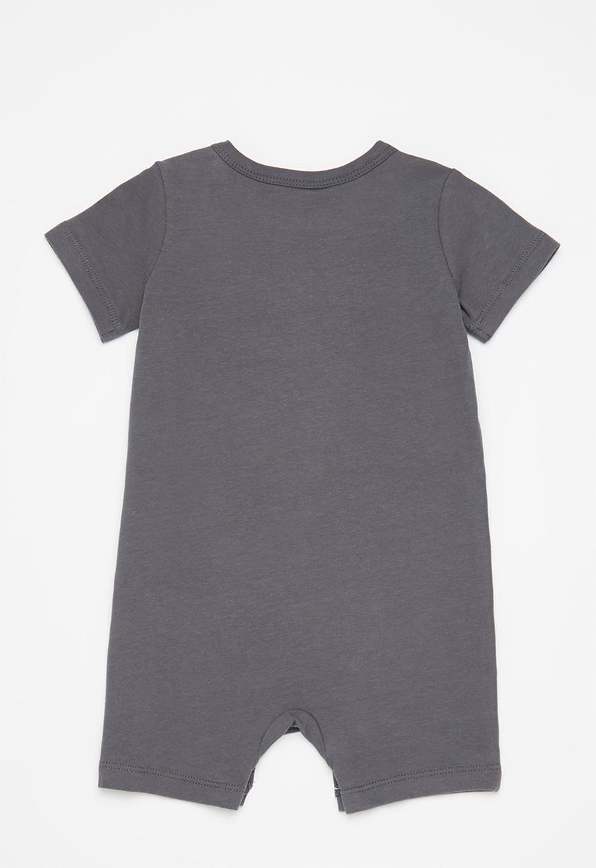 Cotton On - The short sleeve romper license - charcoal
