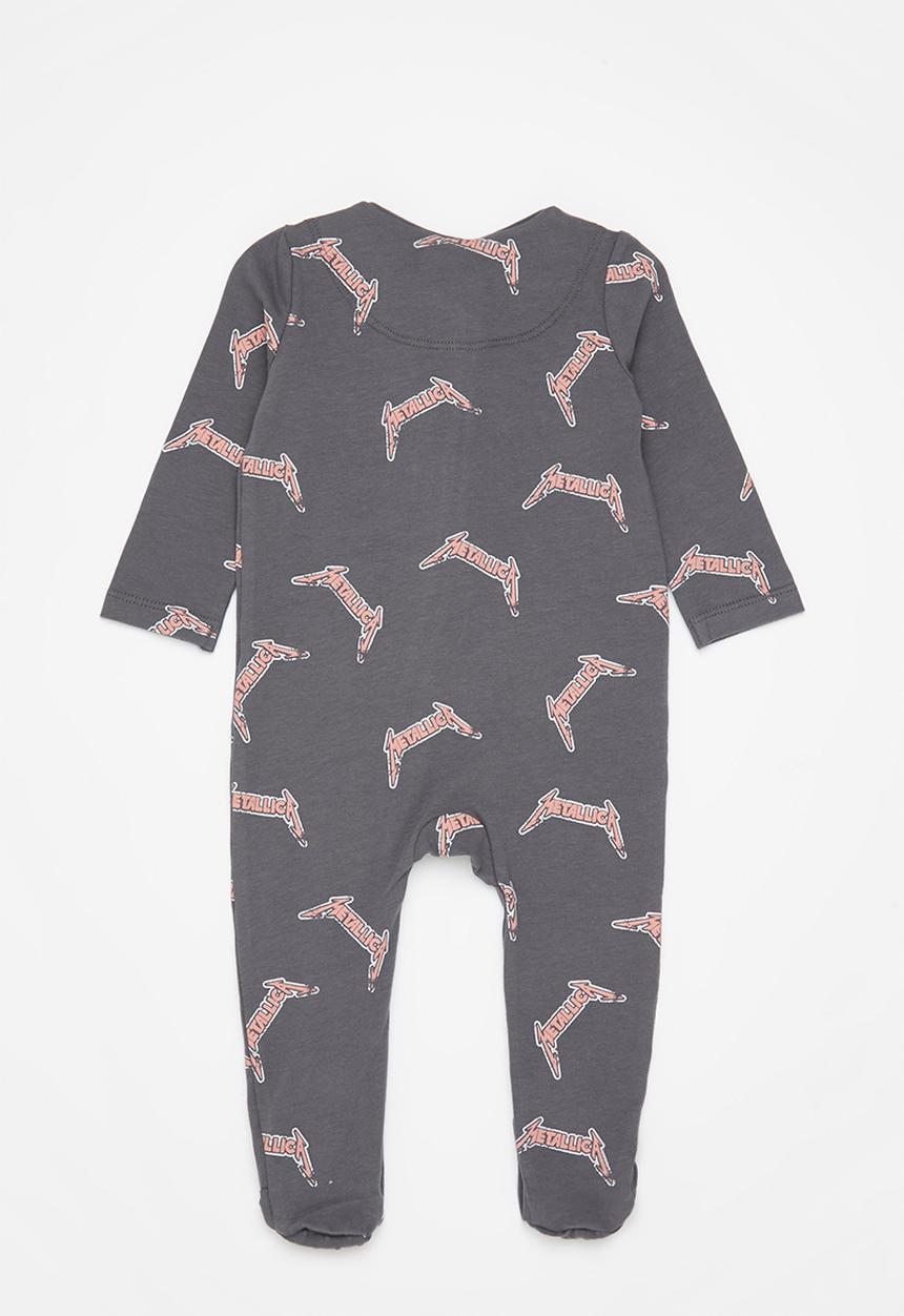 Cotton On - The long sleeve zip romper lcn - charcoal 