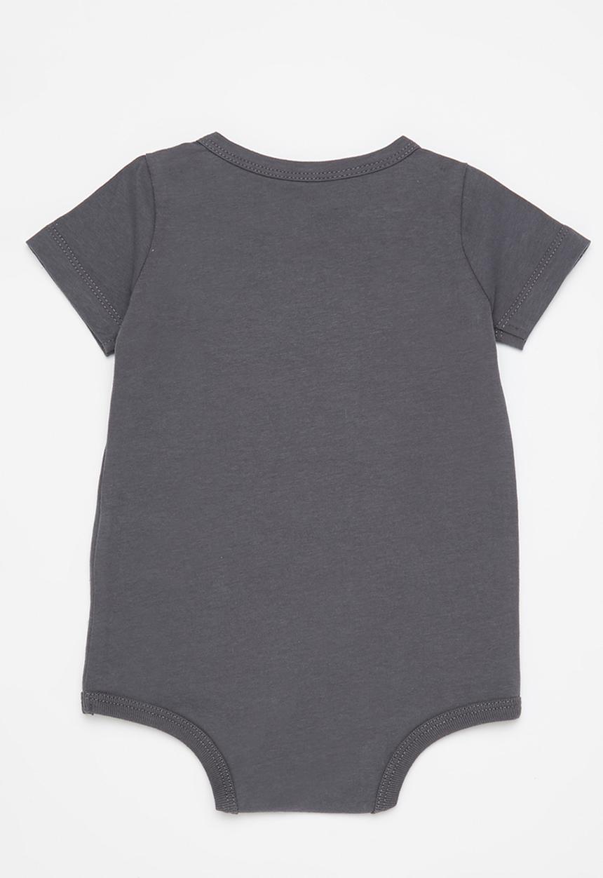 Cotton On - The short sleeve bubbysuit lcn - charcoal