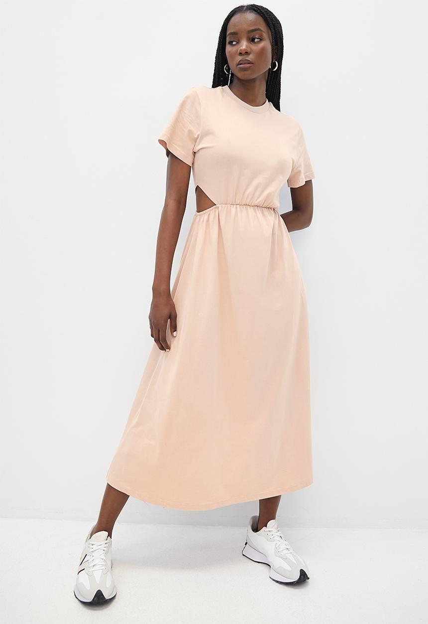 Superbalist - Cut out midi dress - stone