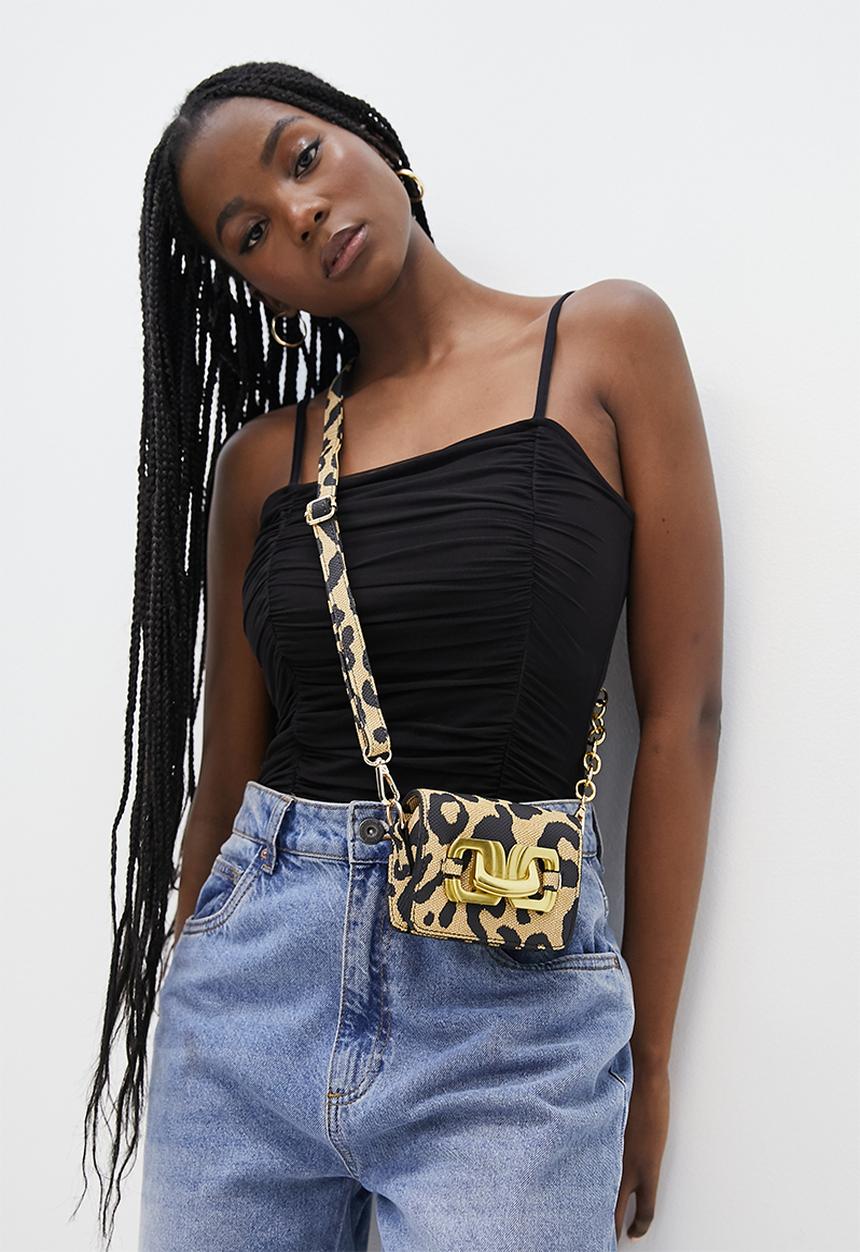 Superbalist - Winnie micro mini crossbody bag - beige & black 