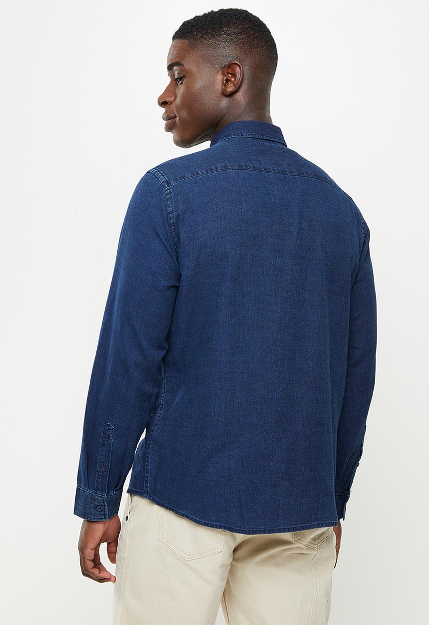 MANGO - Shirt gocek - blue 