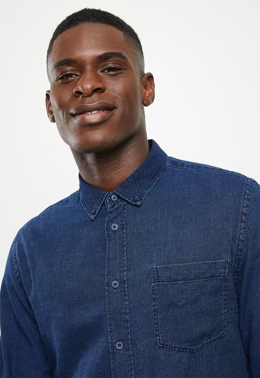 MANGO - Shirt gocek - blue 