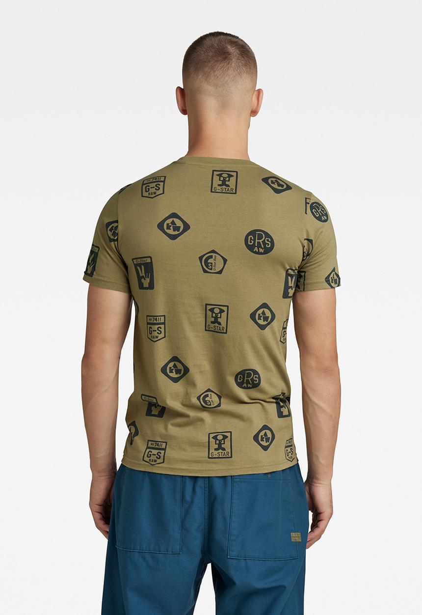 G-STAR - Shield ao slim r T-shirt - tree house shields ao