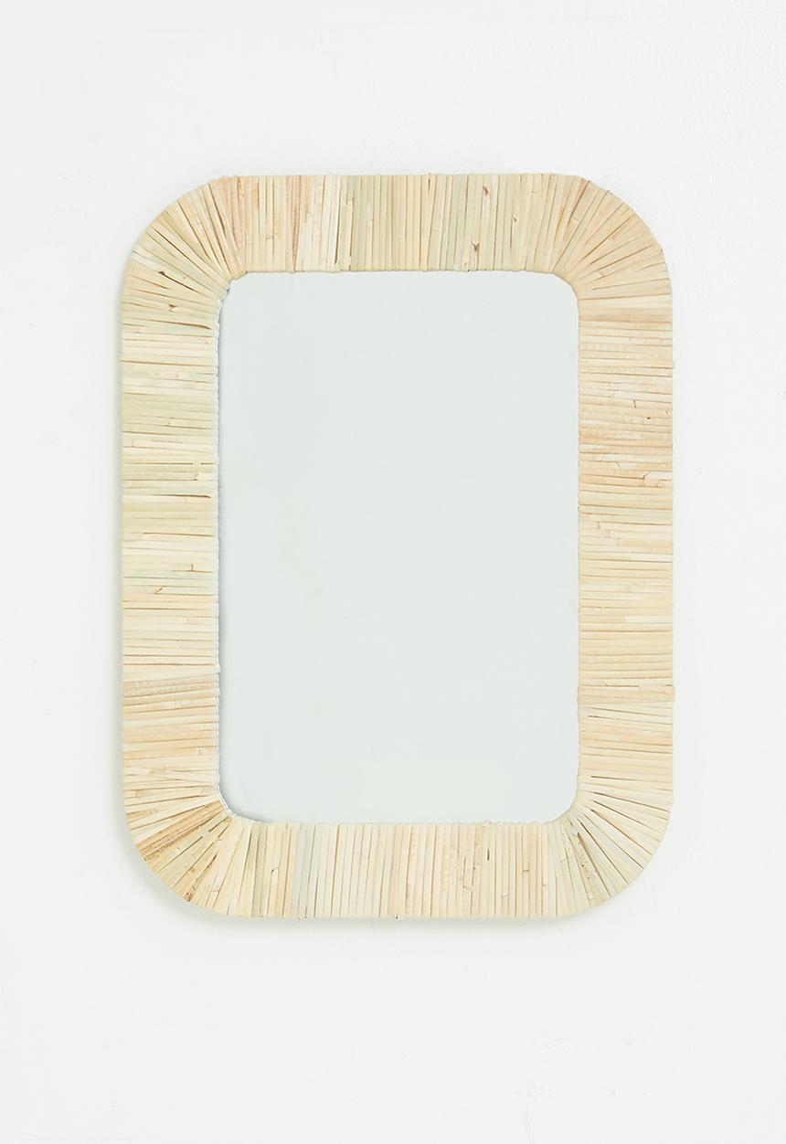 Sixth Floor - Woven rattan mirror - natural