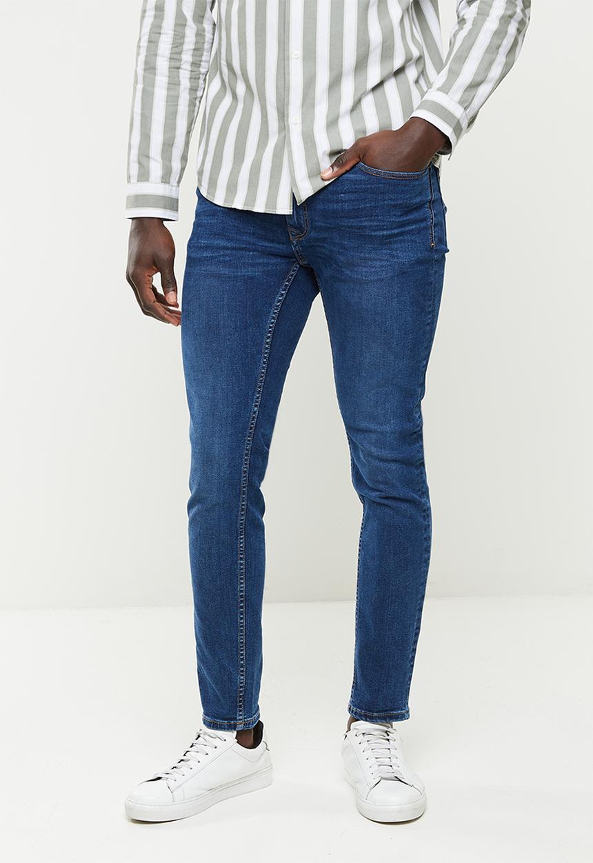 MANGO - Jude skinny dark wash jeans - blue 