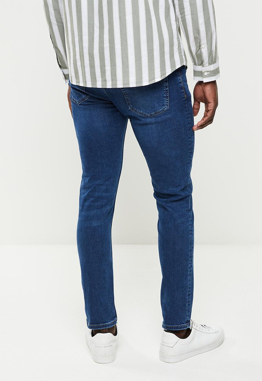 MANGO - Jude skinny dark wash jeans - blue 