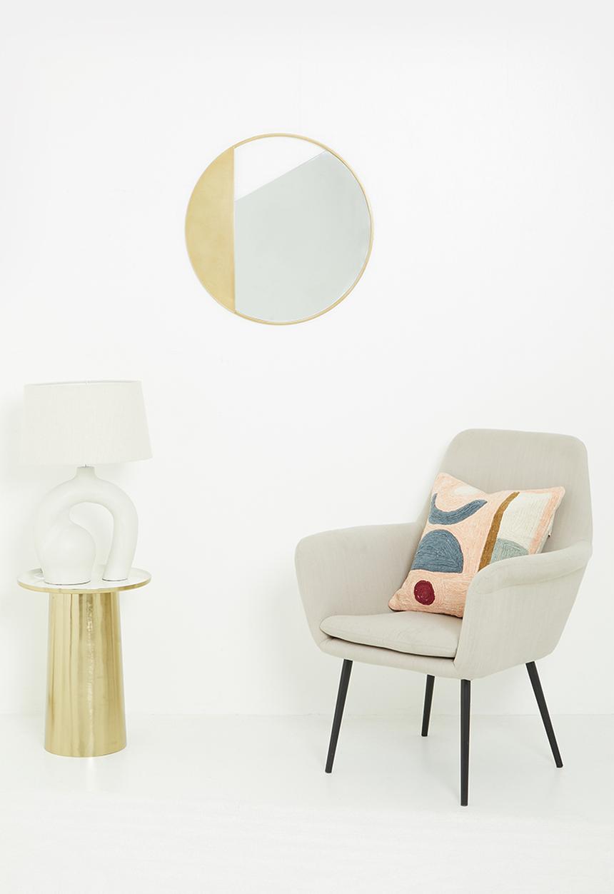 Sixth Floor - Angles round mirror - gold