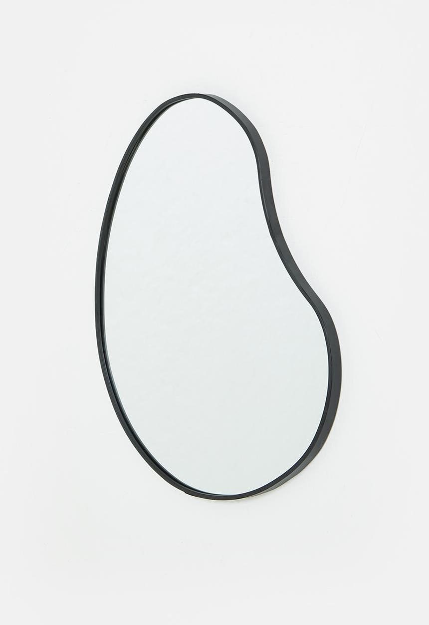 Sixth Floor - Kidney shaped mirror - black