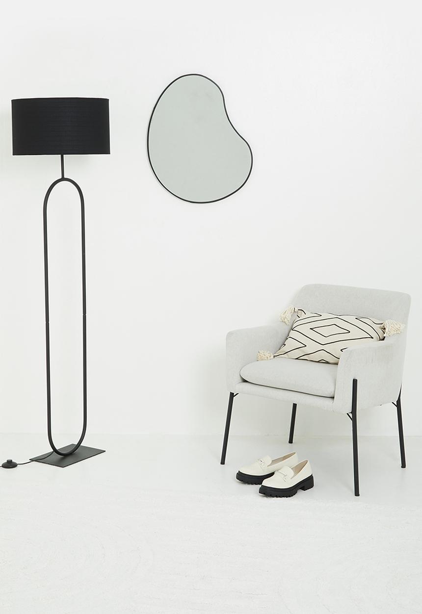 Sixth Floor - Kidney shaped mirror - black