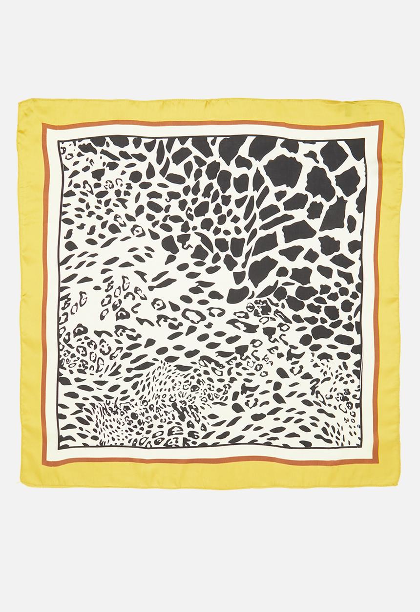 Superbalist - Animal print neckerchief - black & white
