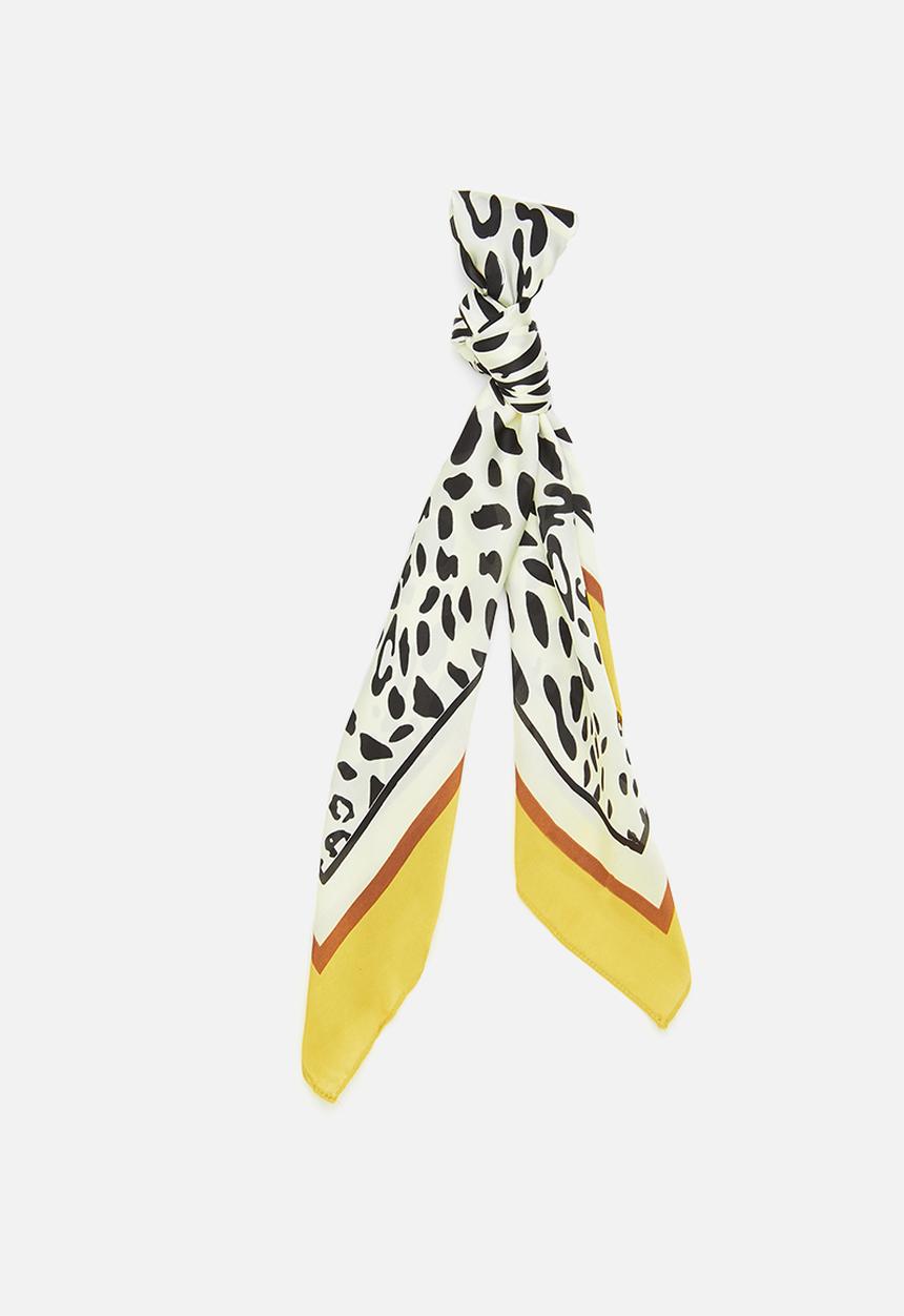 Superbalist - Animal print neckerchief - black & white