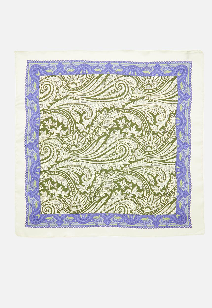 Superbalist - Bandana print neckerchief - green & blue