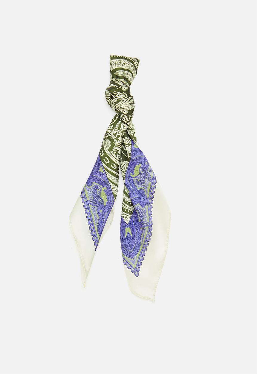 Superbalist - Bandana print neckerchief - green & blue