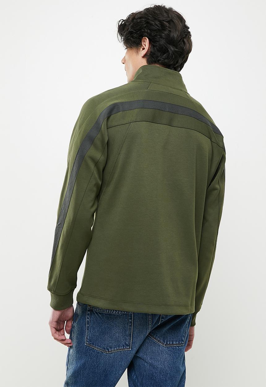 G-STAR - Astro wrap half zip sw - dk bronze green