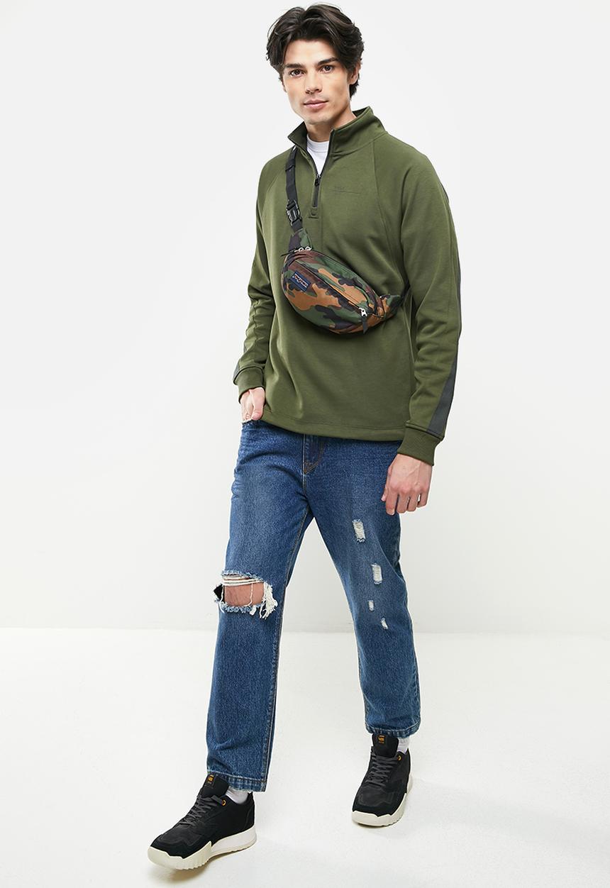 G-STAR - Astro wrap half zip sw - dk bronze green