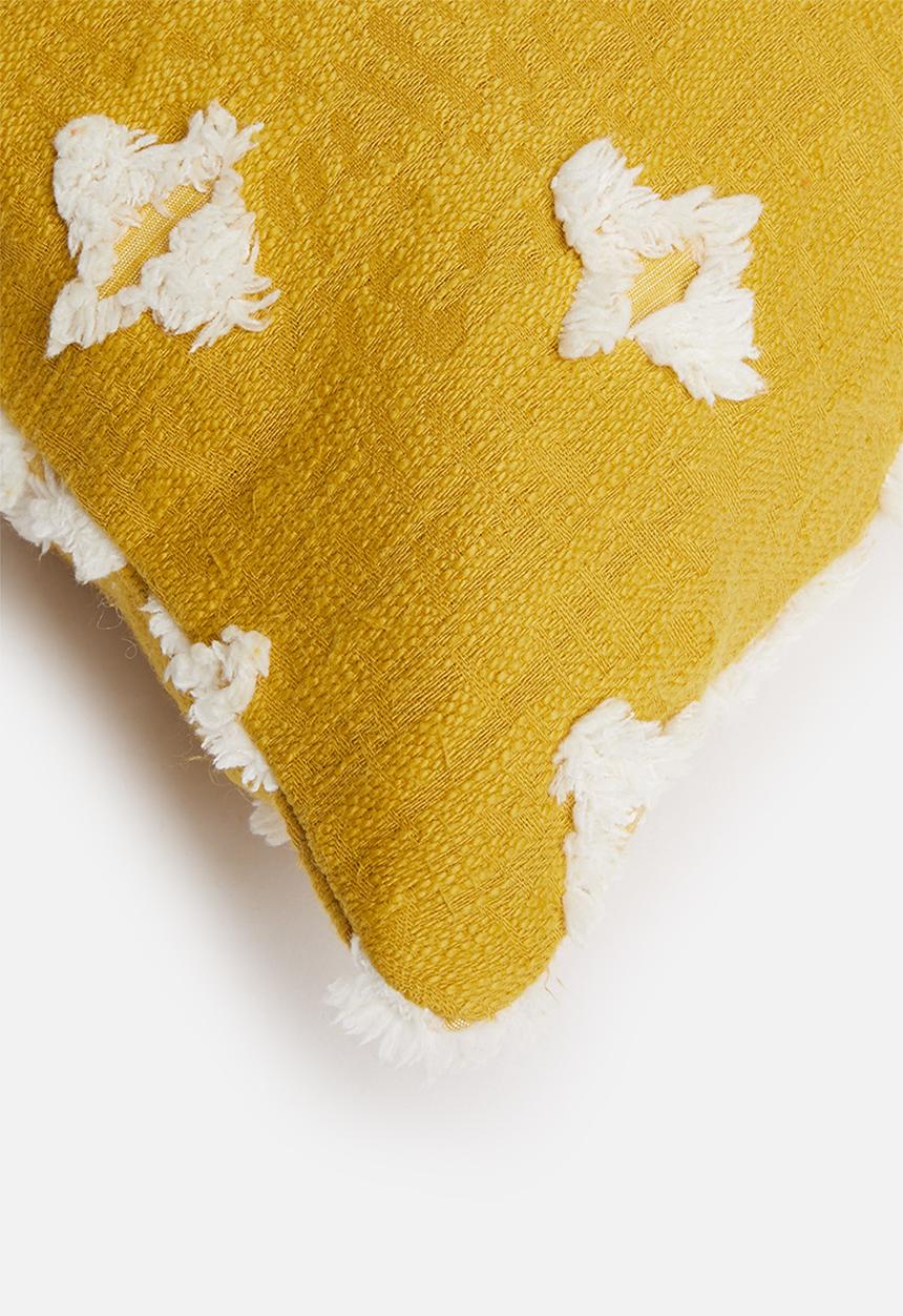 Sixth Floor - Nova tufted cushion cover - mustard