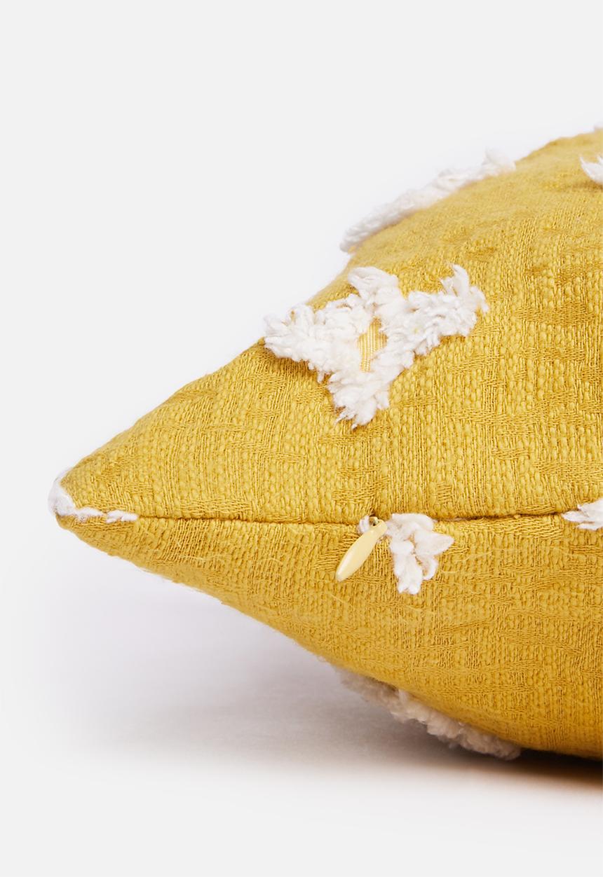 Sixth Floor - Nova tufted cushion cover - mustard