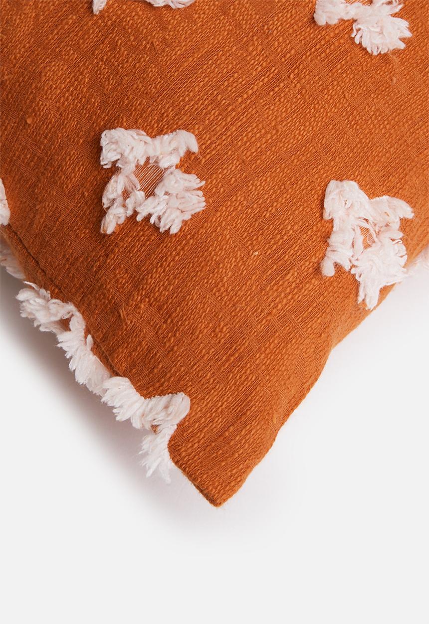 Sixth Floor - Nova tufted cushion cover - brick