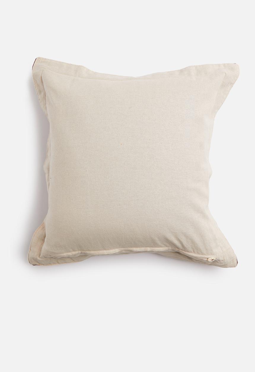 Sixth Floor - Oshun cushion cover - natural & mauve
