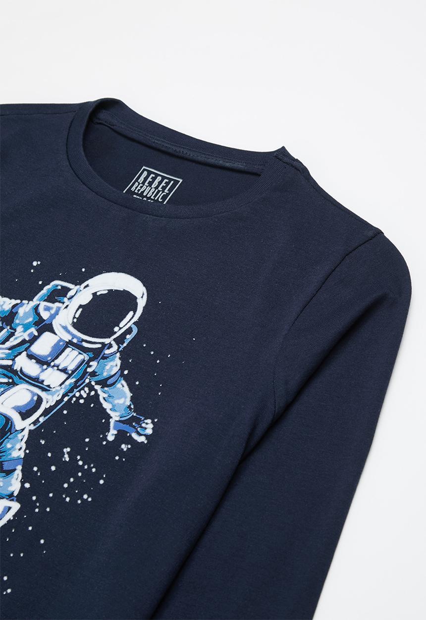 Rebel Republic - Graphic tee - navy 