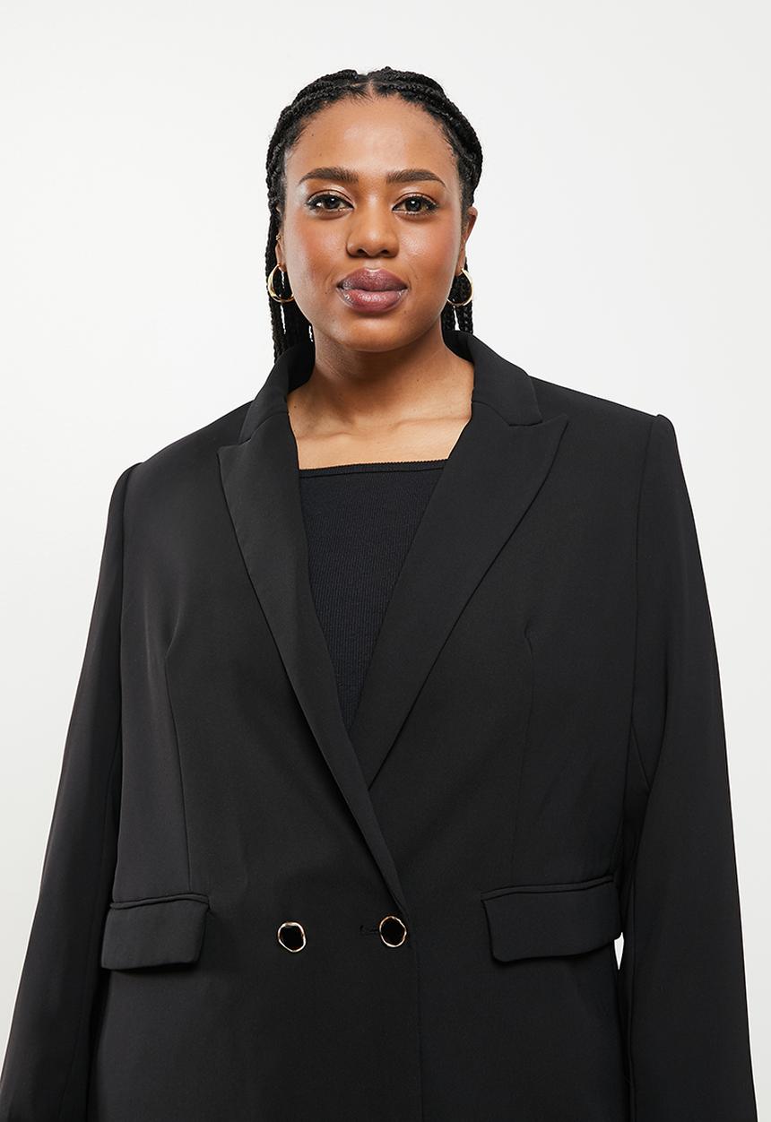 MANGO - Plus blazer iguana - black