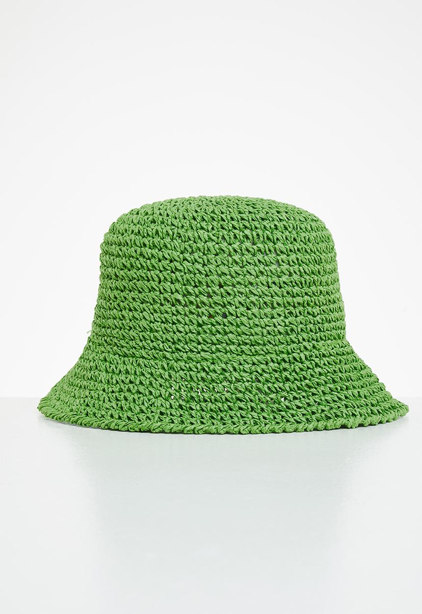Superbalist - Straw bucket hat - green
