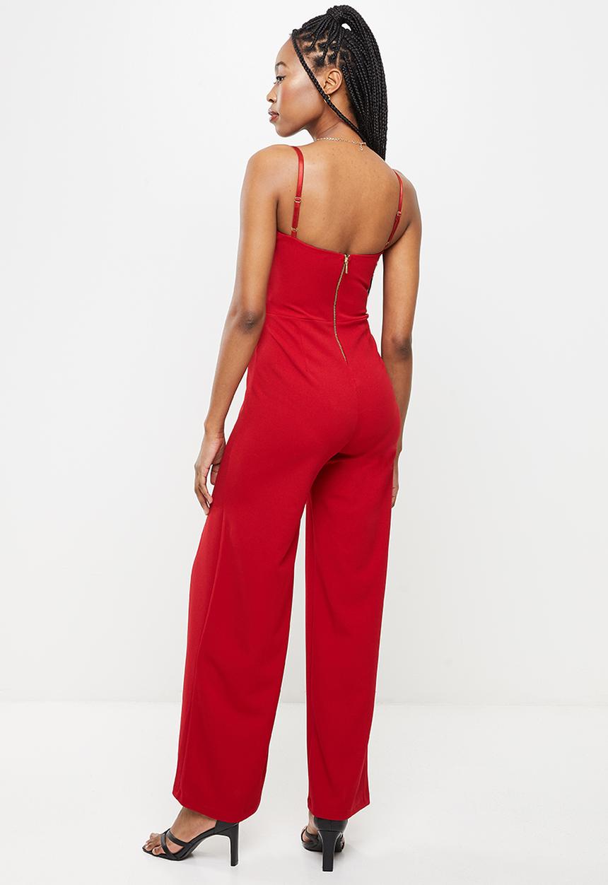 SISSY BOY - Jumpsuit with front slits - red