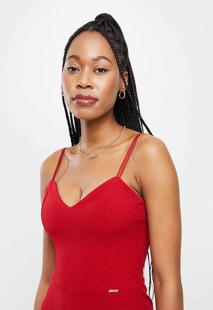 SISSY BOY - Jumpsuit with front slits - red