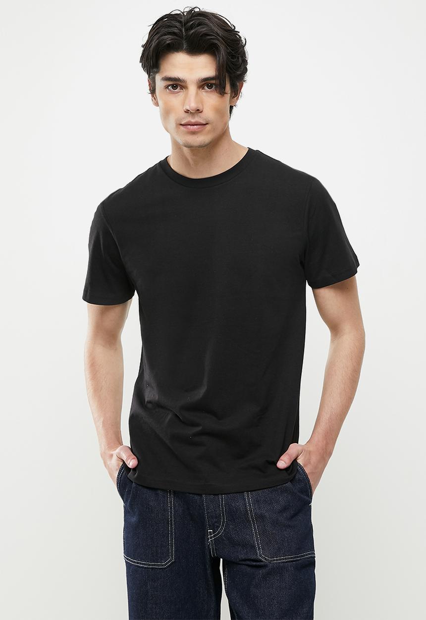 Cotton On - Mens essential crew 3 pack tee - black 