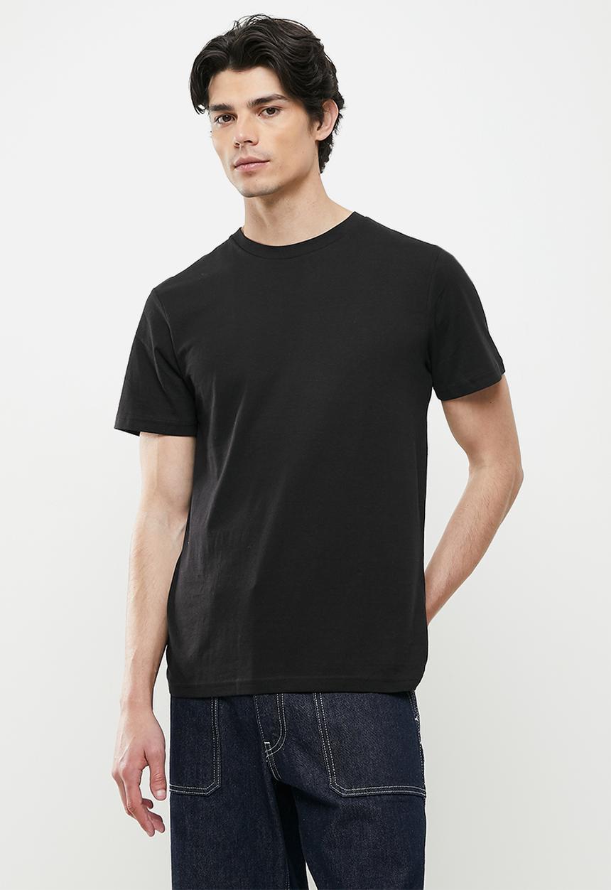 Cotton On - Mens essential crew 3 pack tee - black 